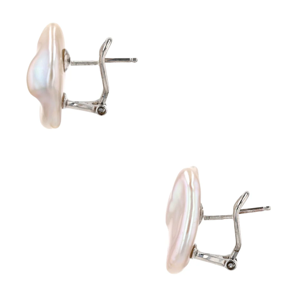 Sterling Silver Pearl Statement Earrings - Image 2
