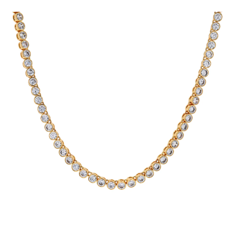 Costume Cubic Zirconia Tennis Necklace