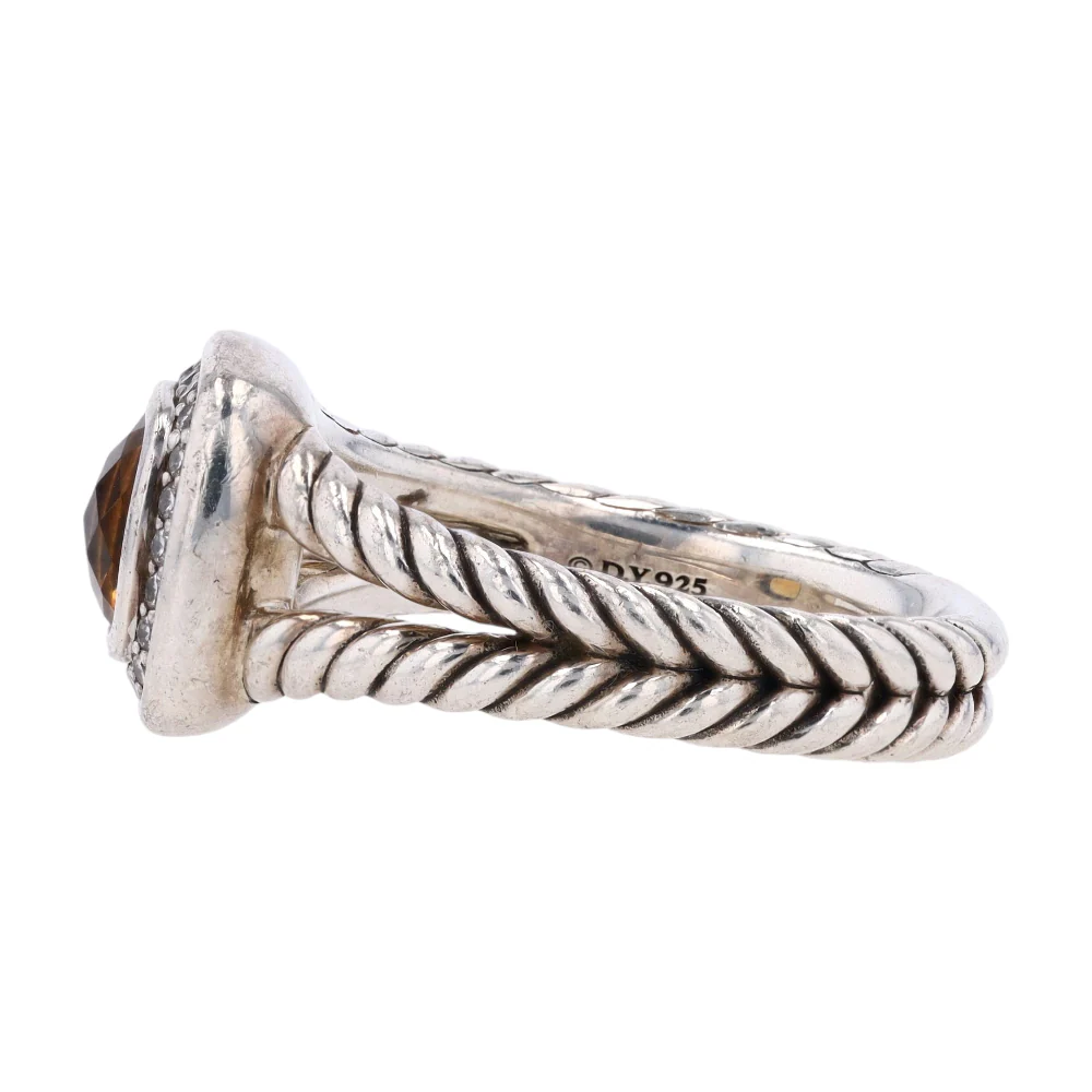 1/6 ctw Sterling Silver Citrine Fashion Ring - Image 2