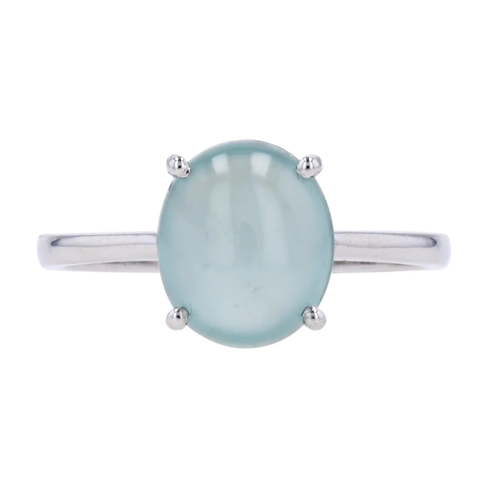 Platinum Jade Fashion Ring