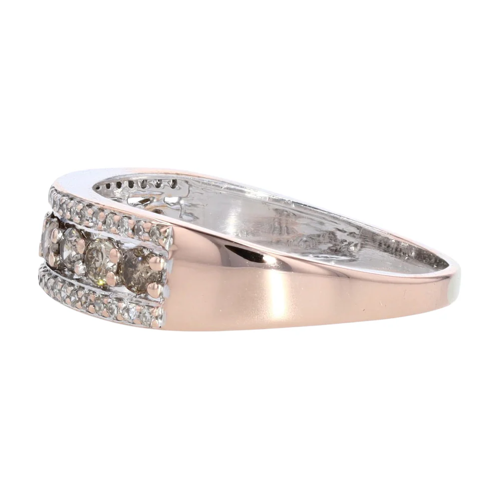 7/8 ctw Two-Tone Gold Diamond Band Ring - Image 2