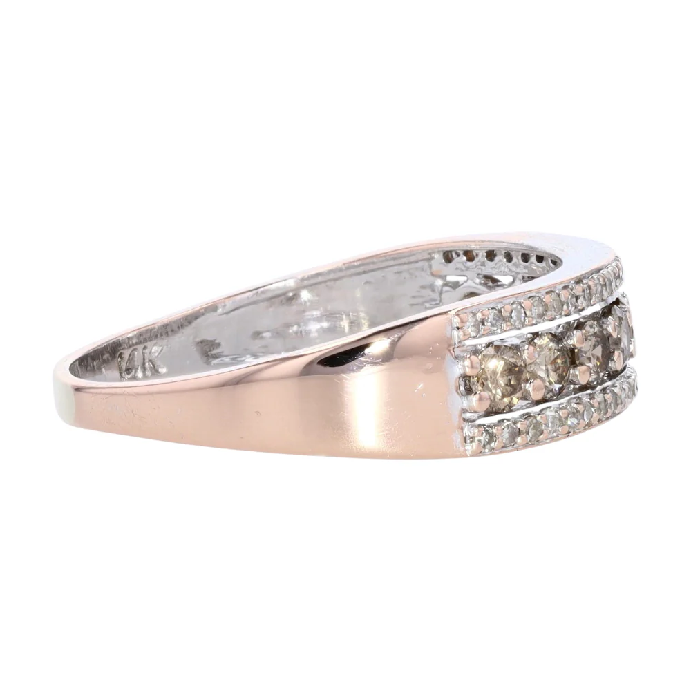 7/8 ctw Two-Tone Gold Diamond Band Ring - Image 4