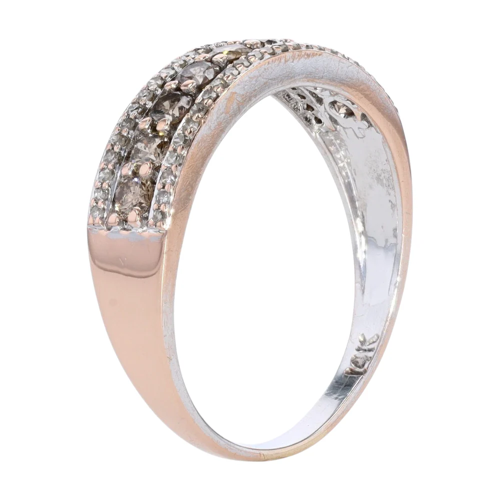 7/8 ctw Two-Tone Gold Diamond Band Ring - Image 5
