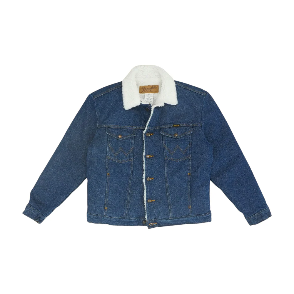 Blue Solid Denim Jacket