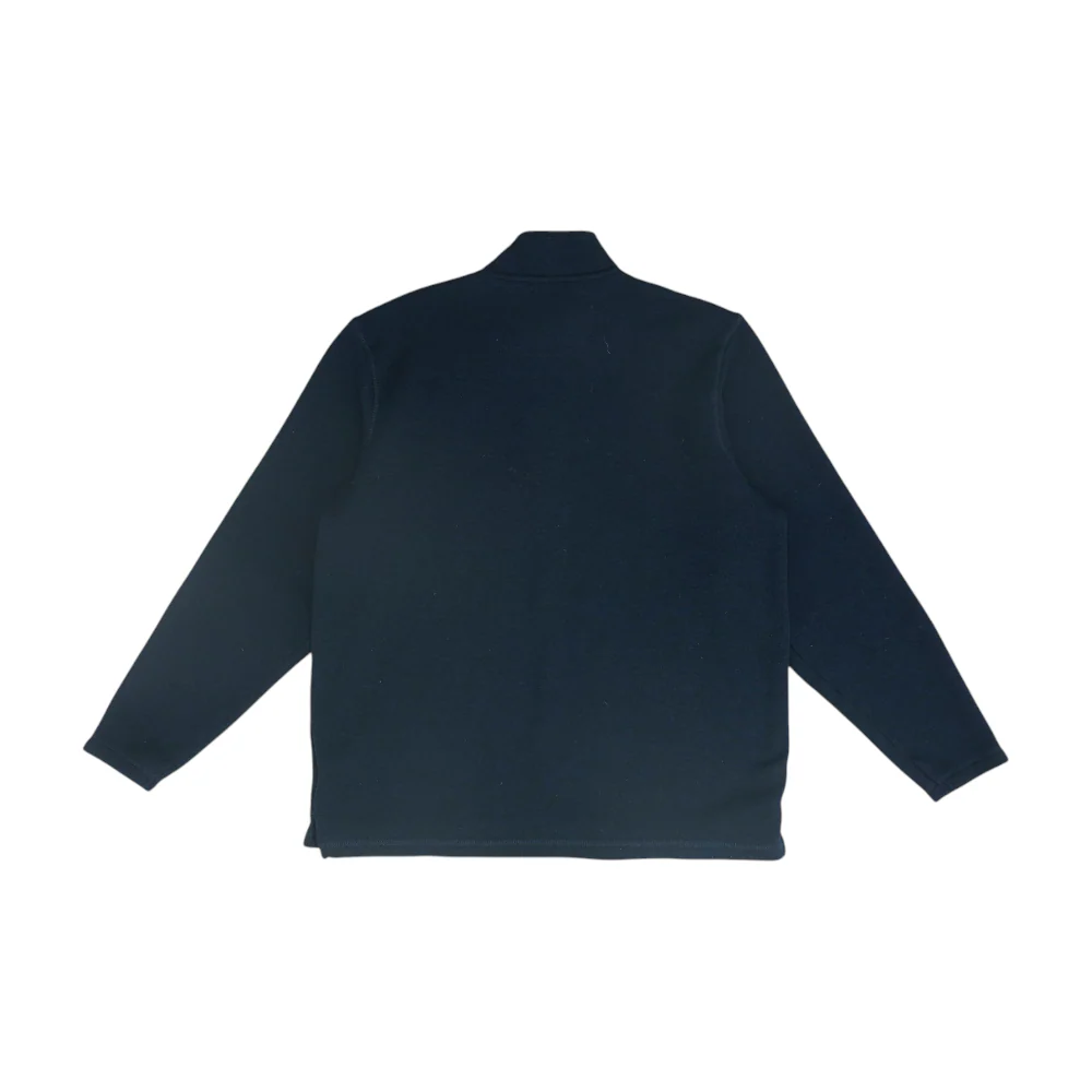 Navy Solid 1/4 Zip Pullover - Image 2