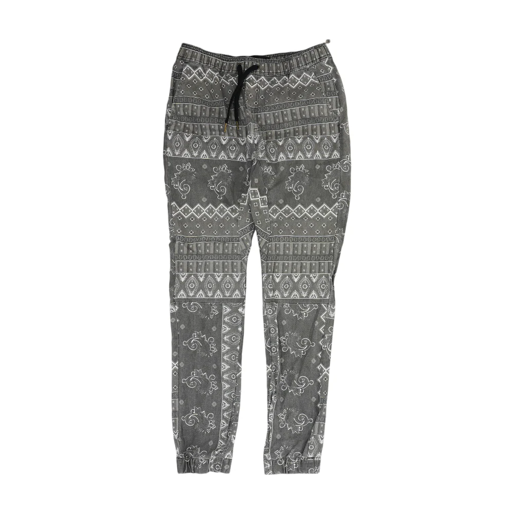 Gray Paisley Regular Pants