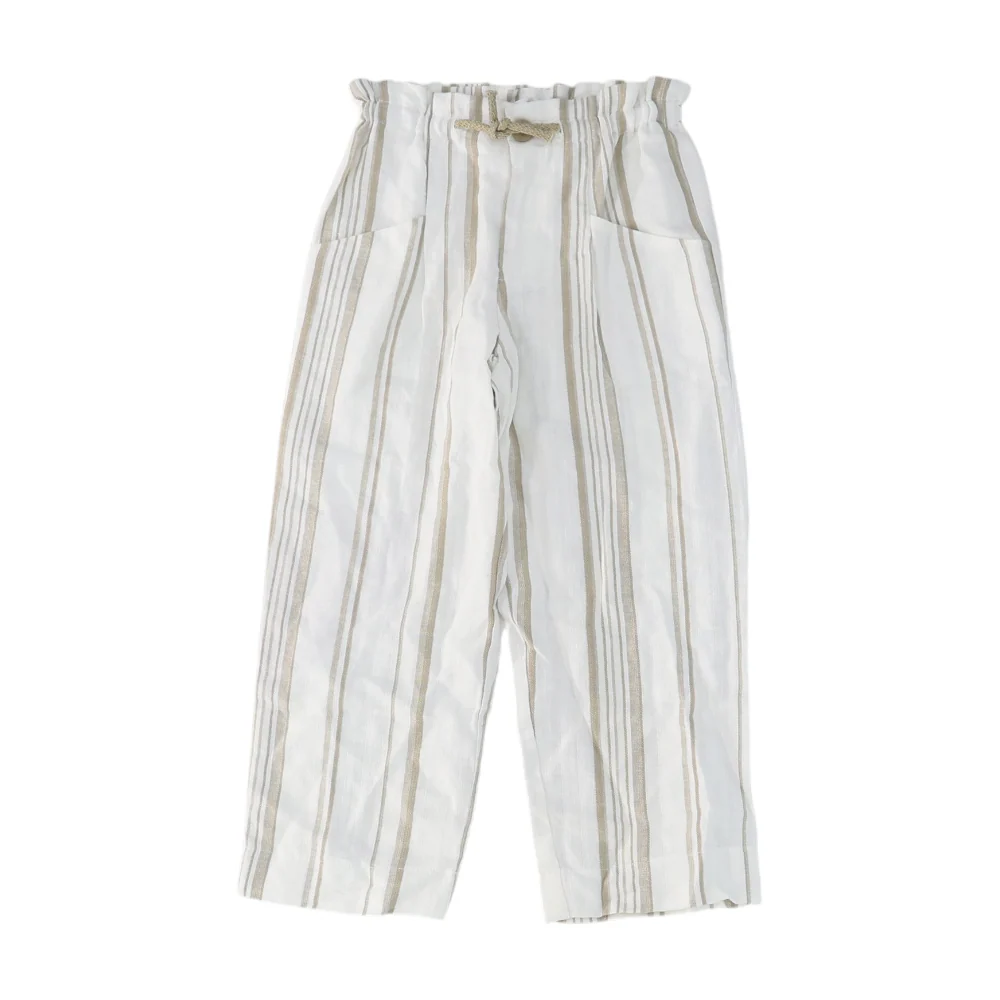 White Striped Chino Pants