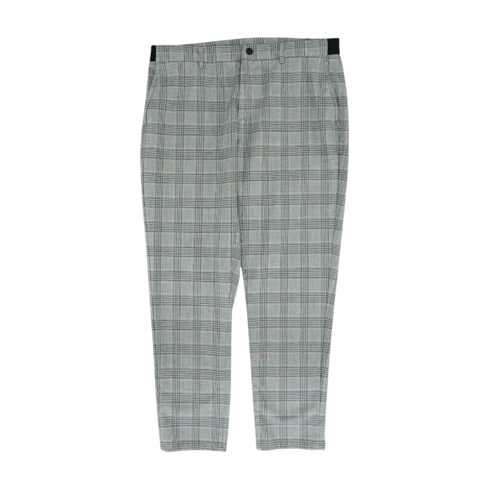 Blue Plaid Regular Pants