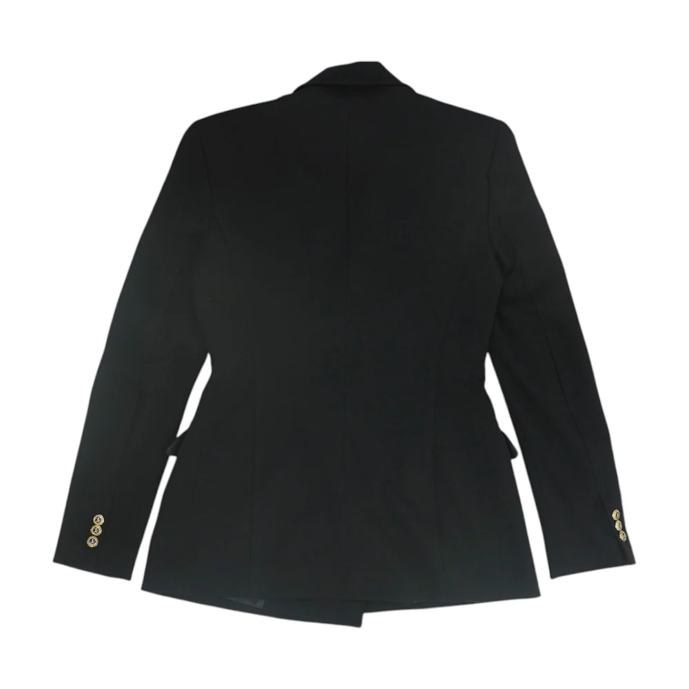 Black Solid Blazer - Image 2