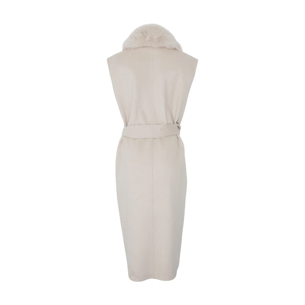 Beige Solid Vest - Image 2