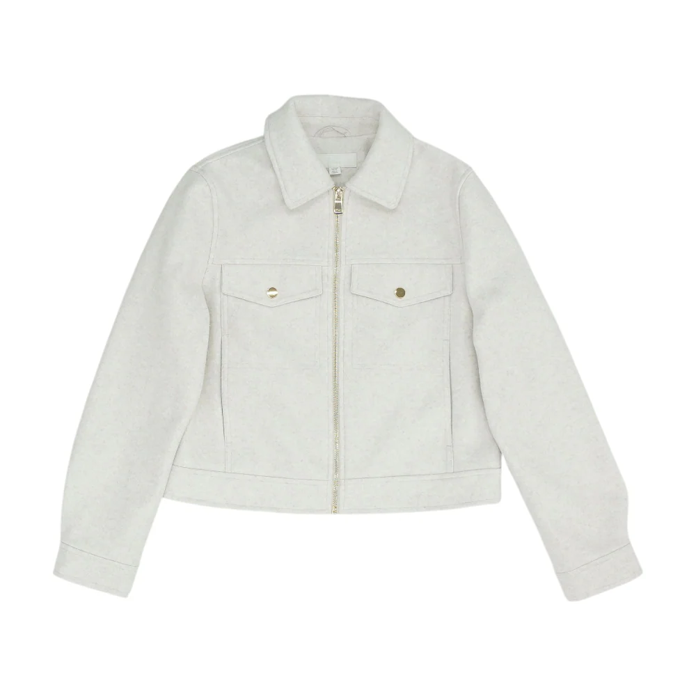 Beige Solid Jacket