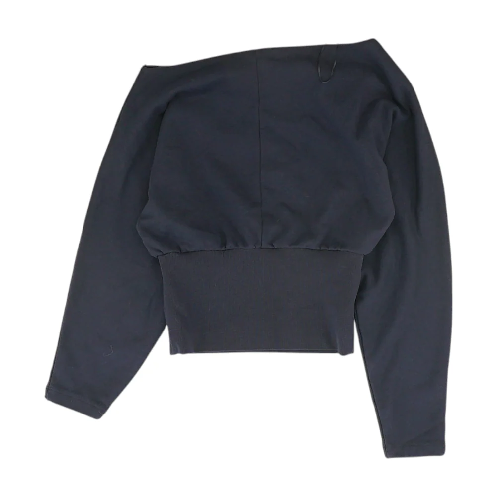 Navy Solid Sweatshirt Pullover - Image 2