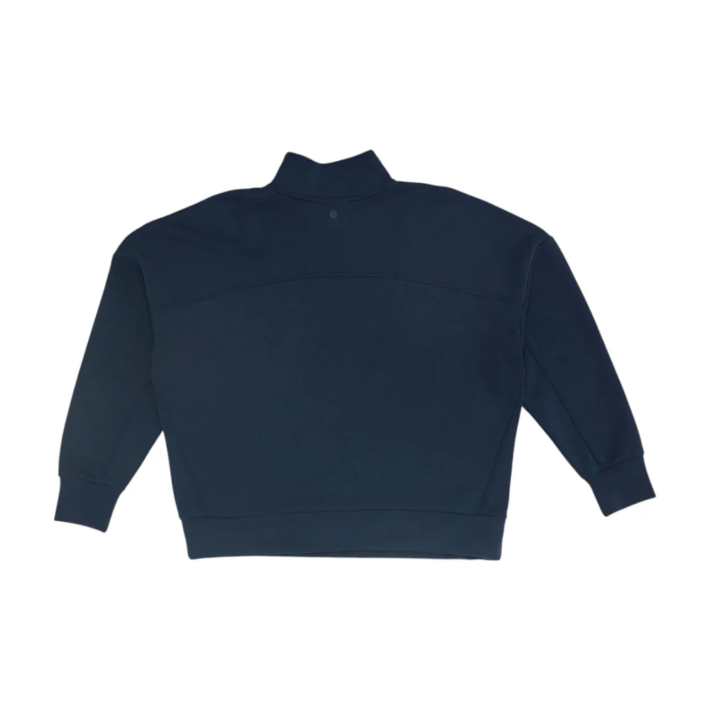 Navy Solid 1/4 Zip Pullover - Image 2